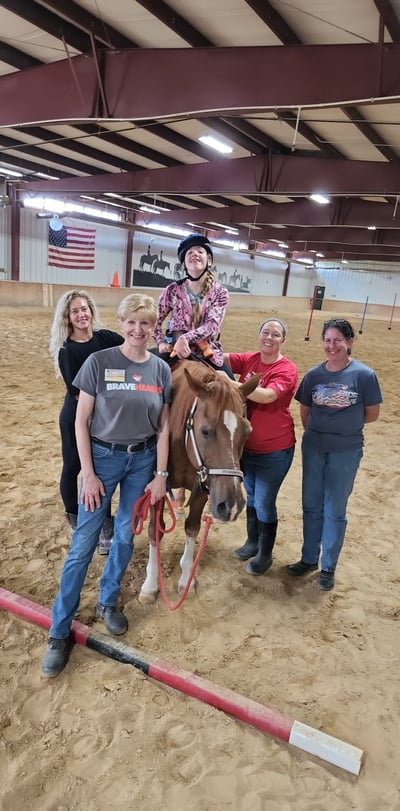NSLS member Brooke Anne Milbocker volunteers with equine therapy
