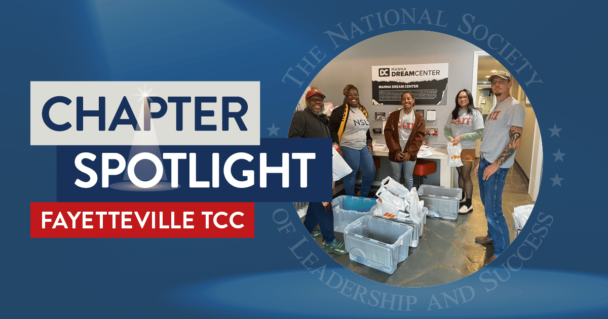 The Fayetteville TCC NSLS chapter volunteers as student leaders