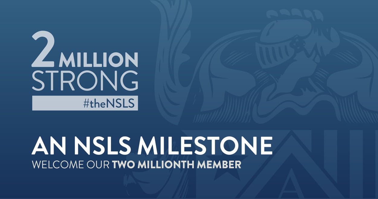 An NSLS Milestone, Welcome our Two Millionth Member.