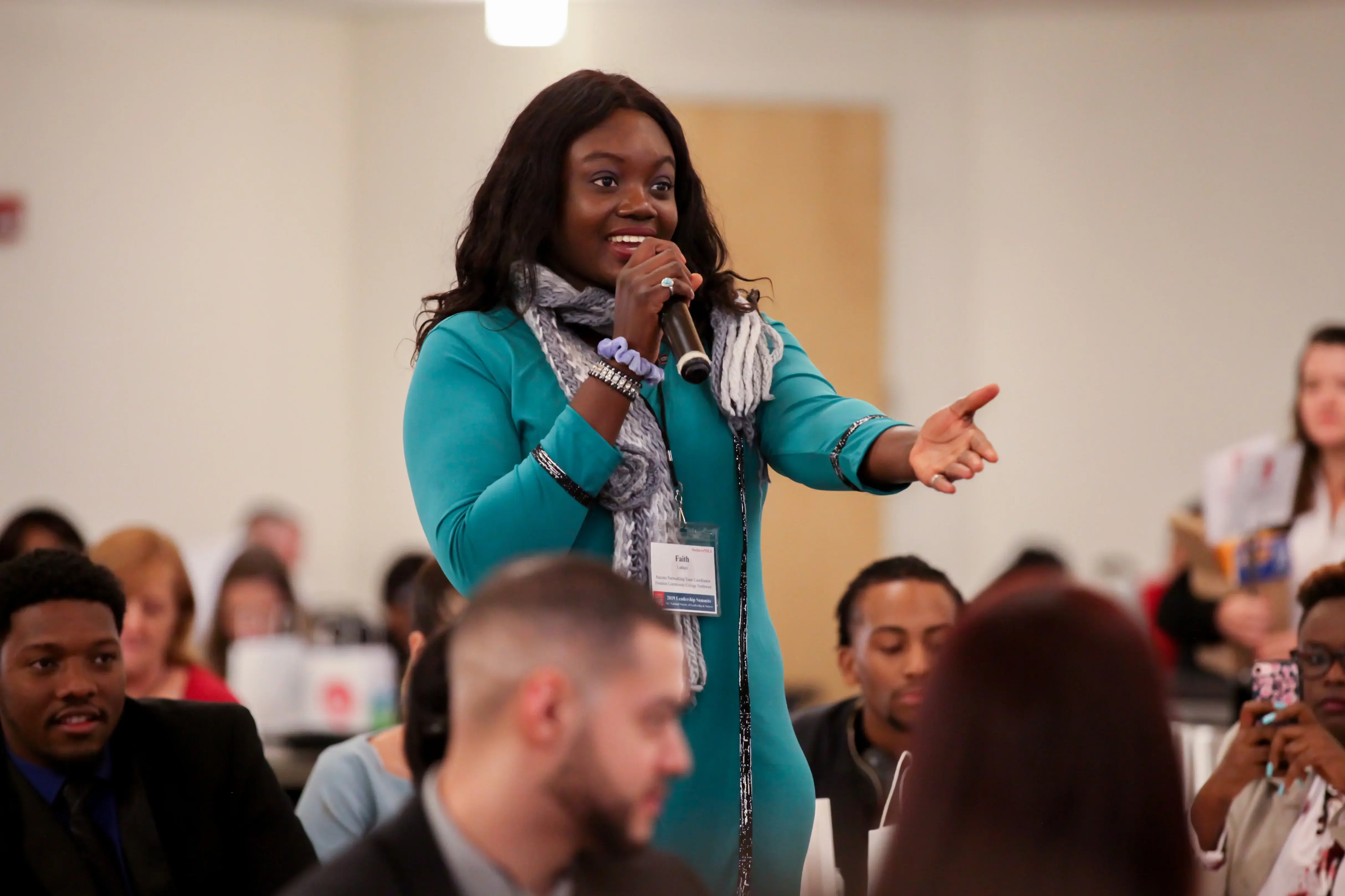 NSLS member speaking at an NSLS event.