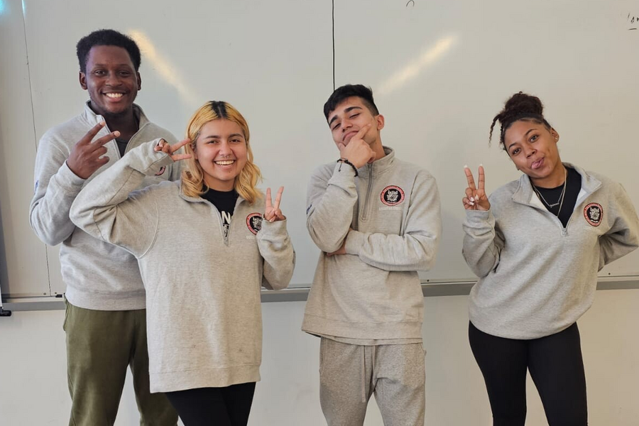 NSLS Members Posing and Waving.